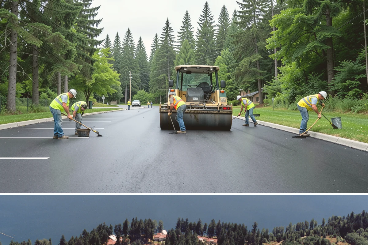Parking Stall Numbering in Lakewood, Pierce County, WA - Striping and stenciling are scheduled in dry weather, making late spring through early fall the most dependable window.