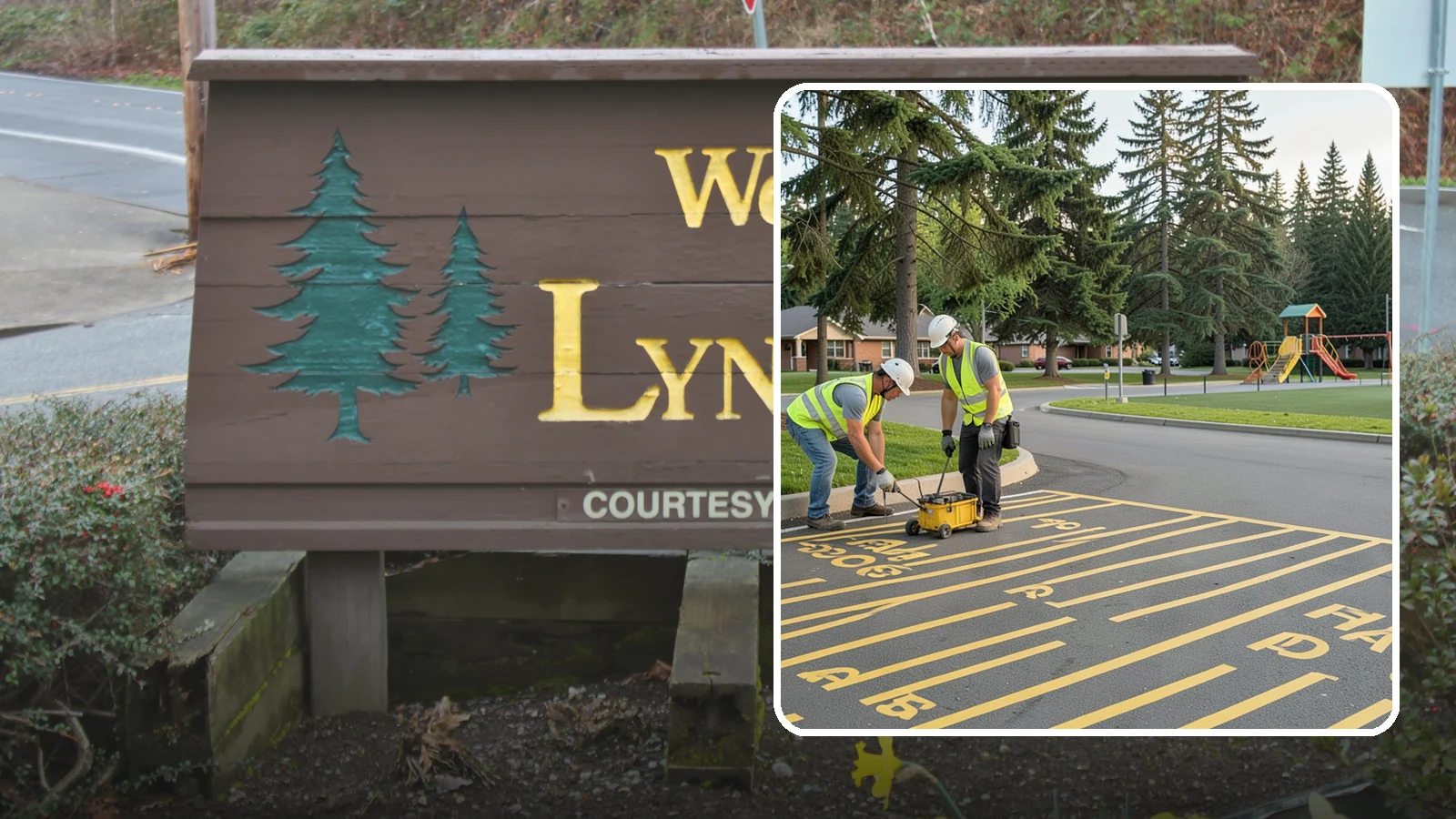 Parking Stall Numbering in Lynnwood, Snohomish County, WA - Layout and marking of numbered and designated parking stalls, including ADA-compliant accessible spaces.