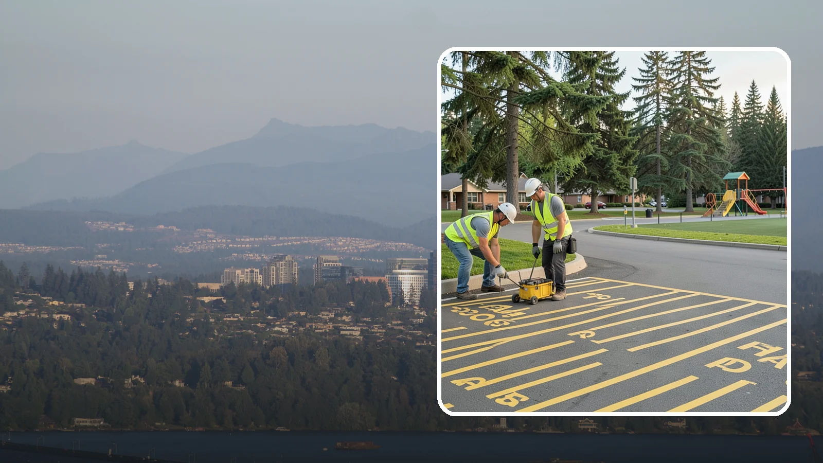 Parking Stall Numbering in Medina, King County, WA - Layout and marking of numbered and designated parking stalls, including ADA-compliant accessible spaces.