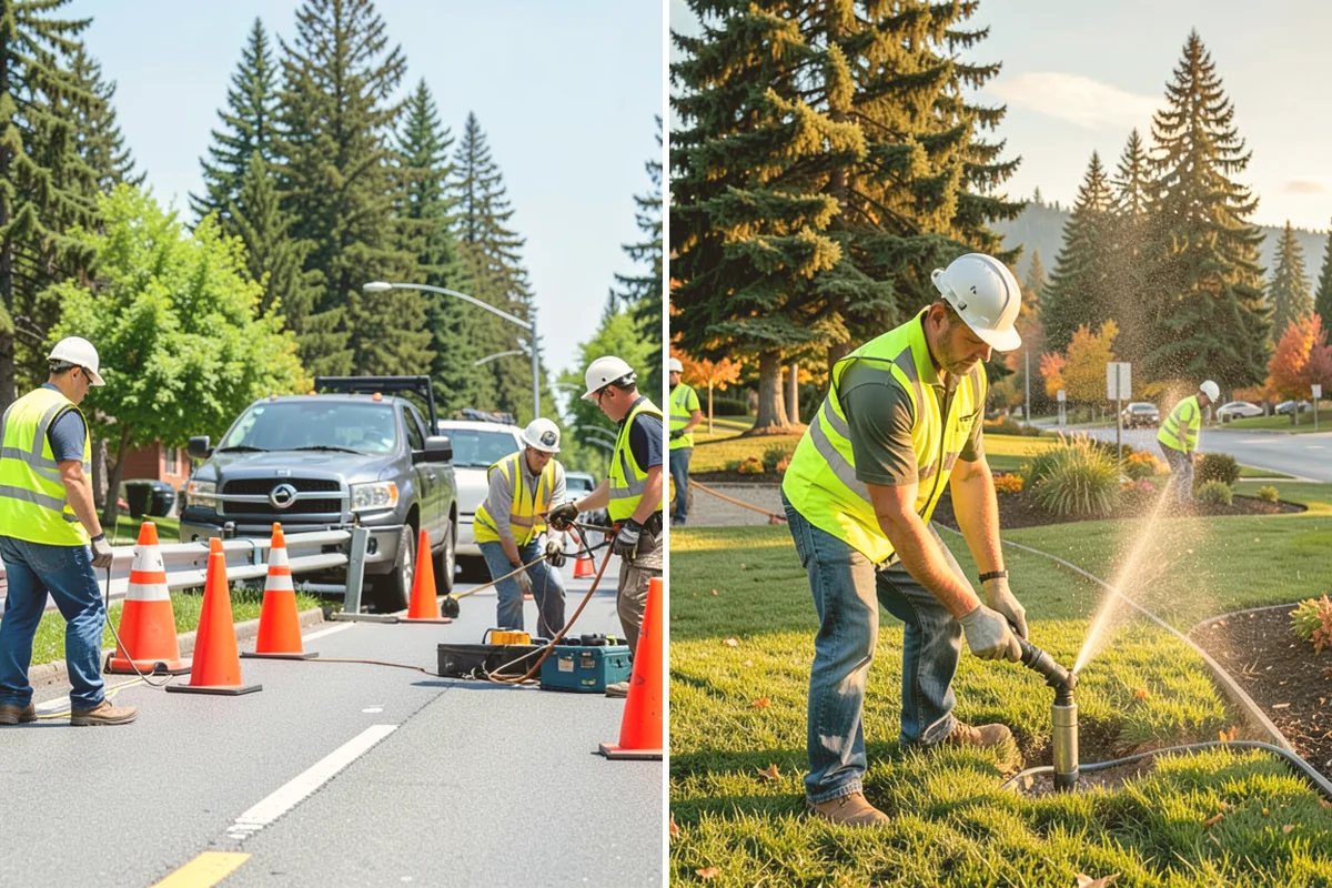 Parking Stall Numbering in Milton, King County, WA - Measure the lot and plan stall and aisle dimensions