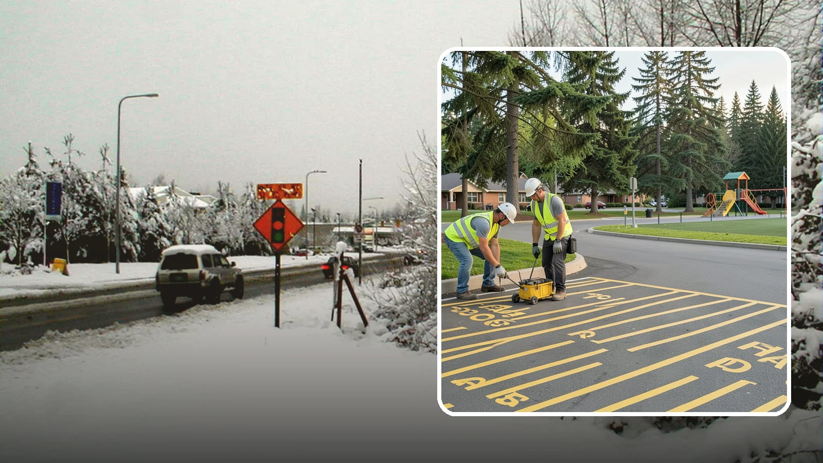 Parking Stall Numbering in Newcastle, King County, WA - Layout and marking of numbered and designated parking stalls, including ADA-compliant accessible spaces.