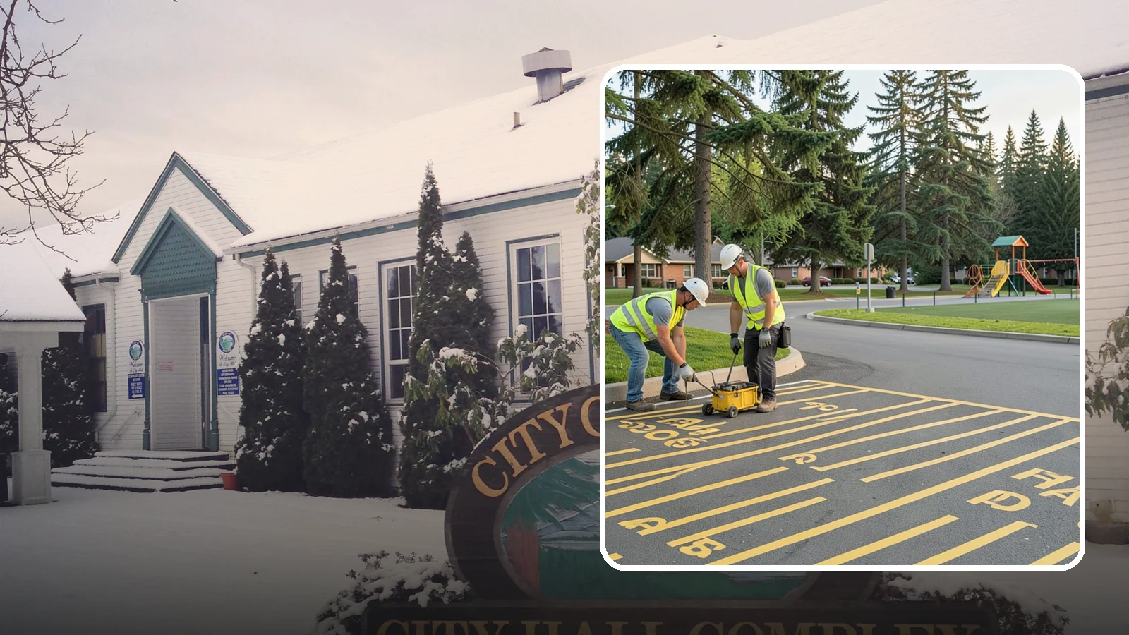 Parking Stall Numbering in Pacific, King County, WA - Layout and marking of numbered and designated parking stalls, including ADA-compliant accessible spaces.
