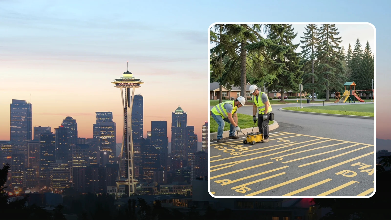 Parking Stall Numbering in Seattle, King County, WA - Layout and marking of numbered and designated parking stalls, including ADA-compliant accessible spaces.