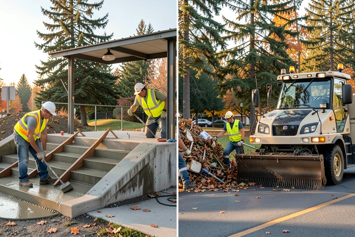 Parking Stall Numbering in Shoreline, King County, WA - Measure the lot and plan stall and aisle dimensions