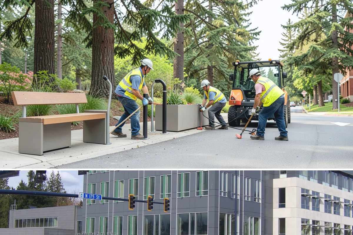 Parking Stall Numbering in Shoreline, King County, WA - Striping and stenciling are scheduled in dry weather, making late spring through early fall the most dependable window.