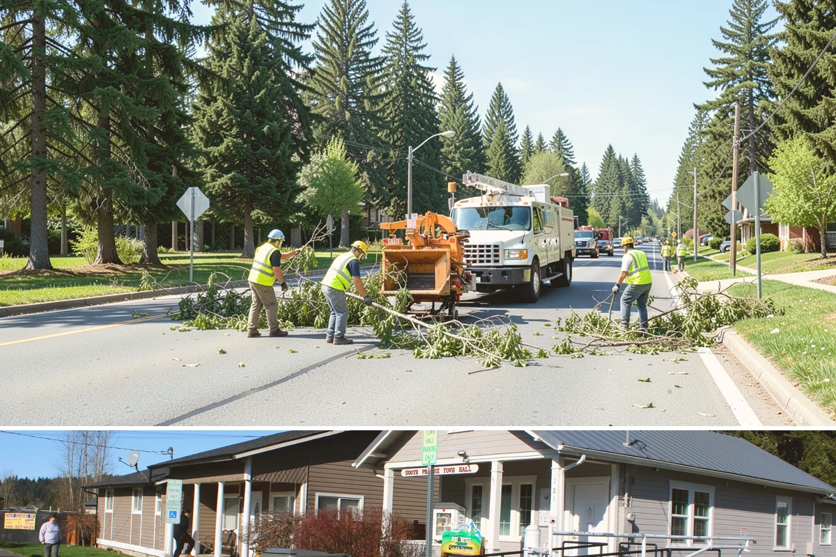 Parking Stall Numbering in South Prairie, Pierce County, WA - Striping and stenciling are scheduled in dry weather, making late spring through early fall the most dependable window.