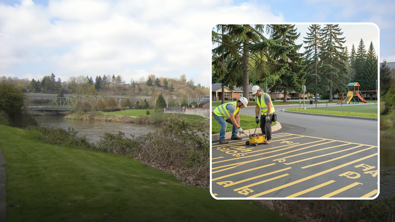 Parking Stall Numbering in Tukwila, King County, WA - Layout and marking of numbered and designated parking stalls, including ADA-compliant accessible spaces.