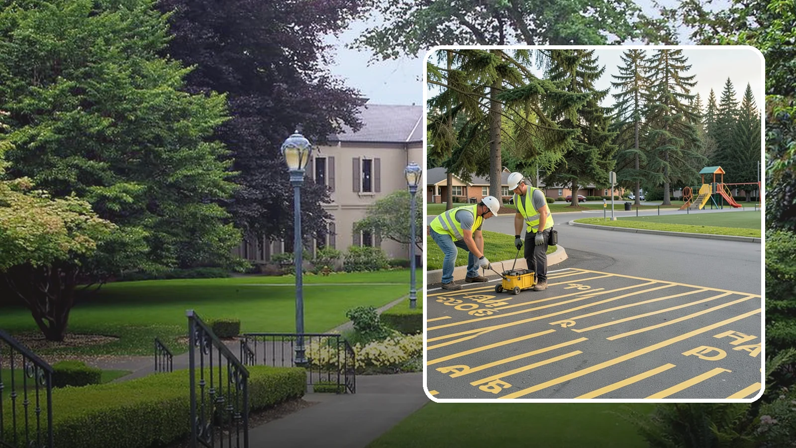 Parking Stall Numbering in Woodinville, King County, WA - Layout and marking of numbered and designated parking stalls, including ADA-compliant accessible spaces.