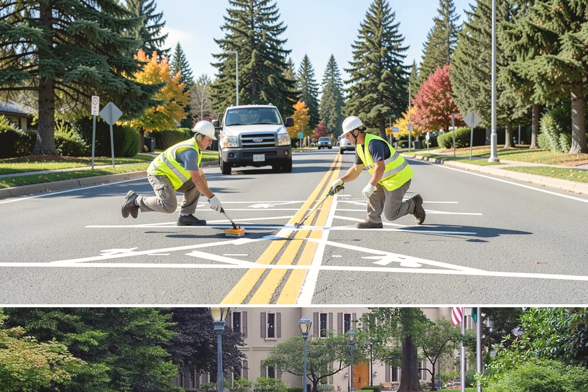 Parking Stall Numbering in Woodinville, King County, WA - Striping and stenciling are scheduled in dry weather, making late spring through early fall the most dependable window.