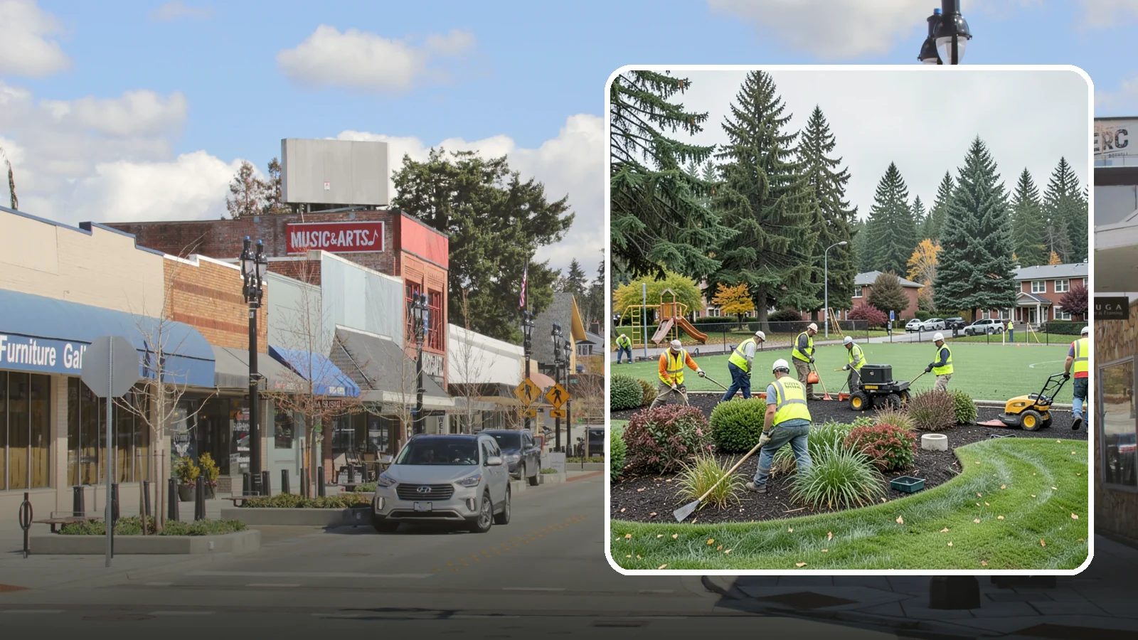 Parks Department Grounds Maintenance in Bothell, King County, WA - Contract grounds maintenance supporting Western Washington parks departments across neighborhood parks and regional greenspaces.