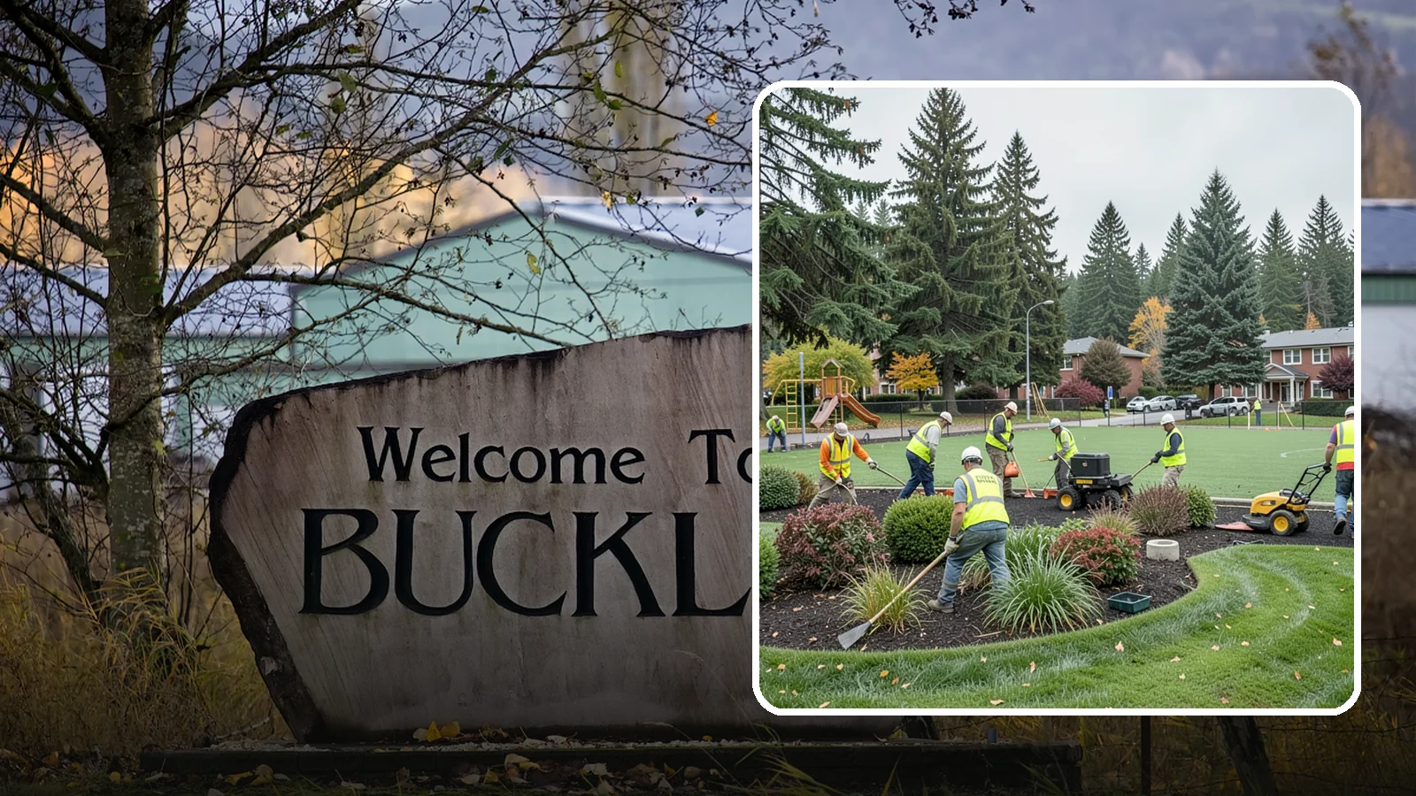 Parks Department Grounds Maintenance in Buckley, Pierce County, WA - Contract grounds maintenance supporting Western Washington parks departments across neighborhood parks and regional greenspaces.
