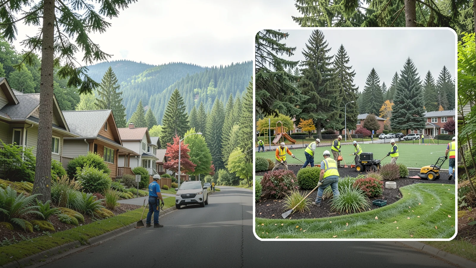 Parks Department Grounds Maintenance in Darrington, Snohomish County, WA - Contract grounds maintenance supporting Western Washington parks departments across neighborhood parks and regional greenspaces.