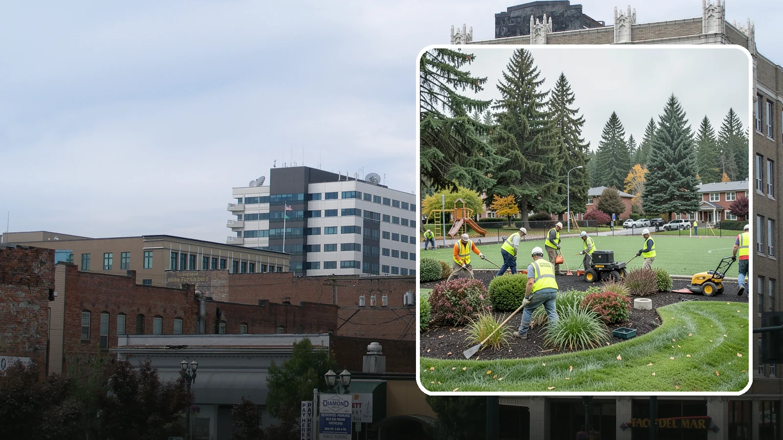 Parks Department Grounds Maintenance in Everett, Snohomish County, WA - Contract grounds maintenance supporting Western Washington parks departments across neighborhood parks and regional greenspaces.