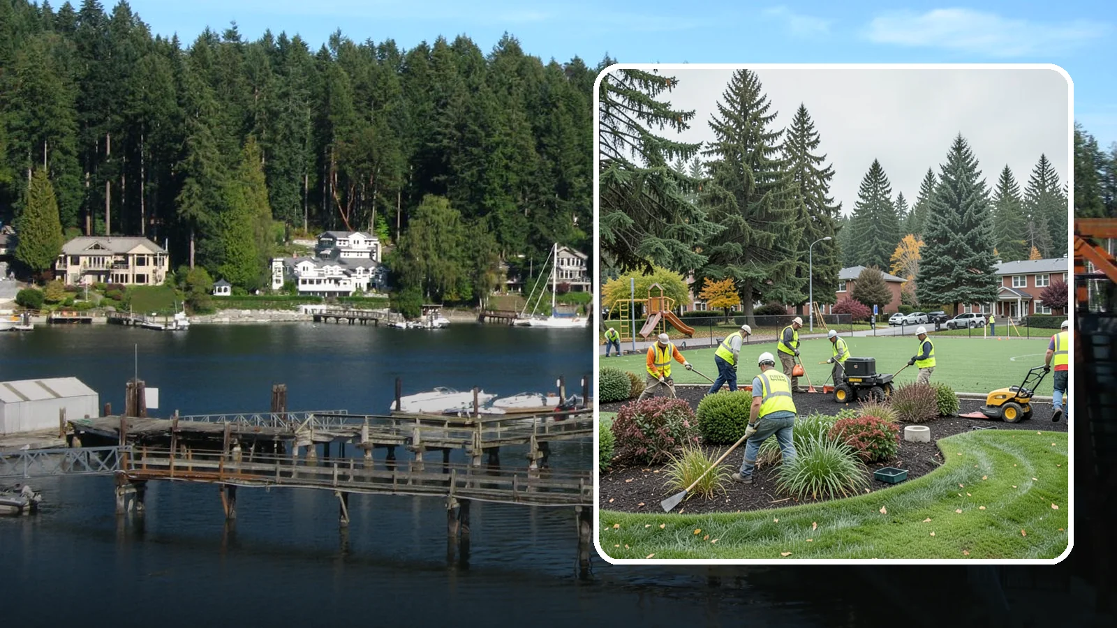 Parks Department Grounds Maintenance in Gig Harbor, Pierce County, WA - Contract grounds maintenance supporting Western Washington parks departments across neighborhood parks and regional greenspaces.
