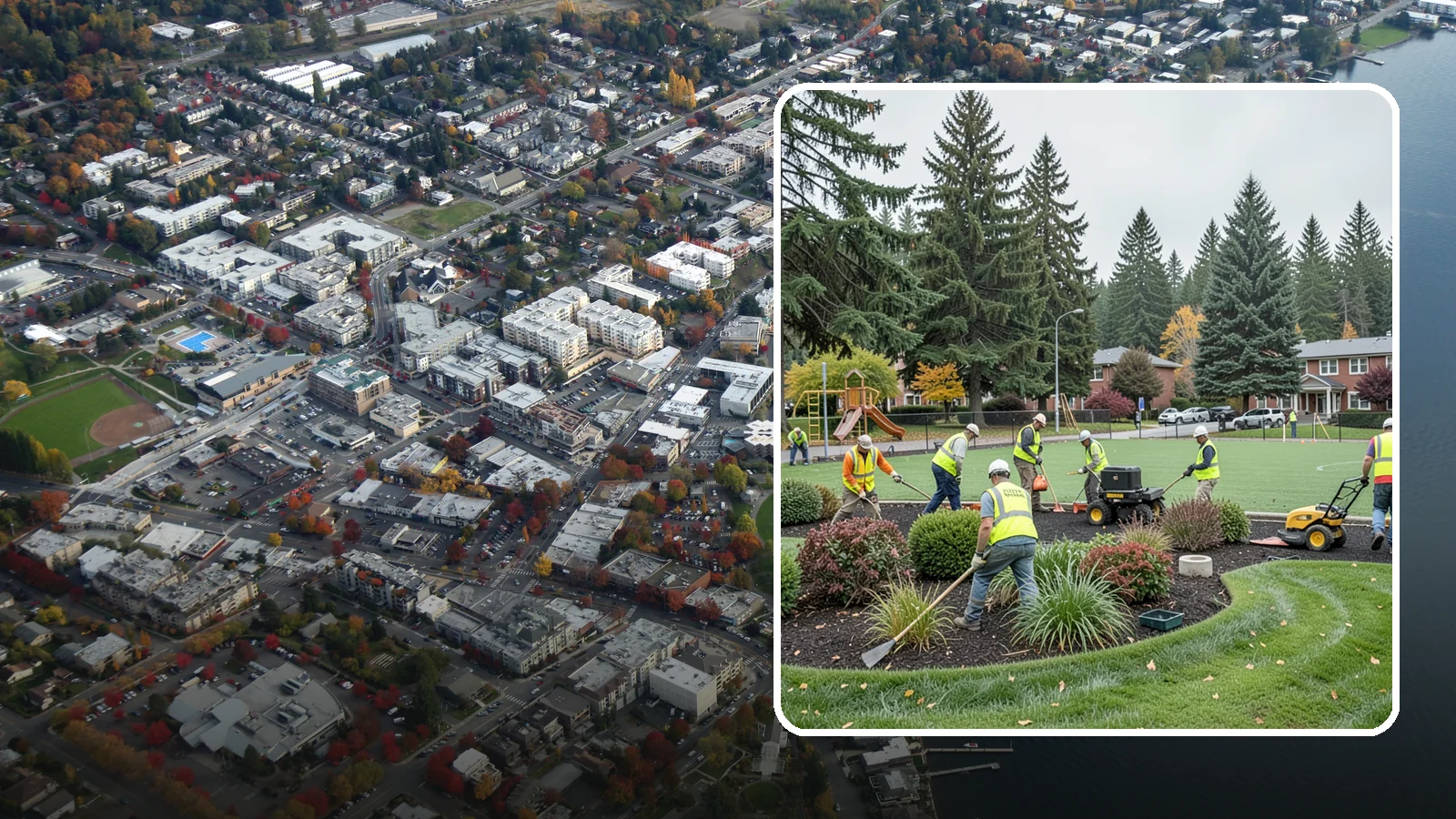 Parks Department Grounds Maintenance in Kirkland, King County, WA - Contract grounds maintenance supporting Western Washington parks departments across neighborhood parks and regional greenspaces.