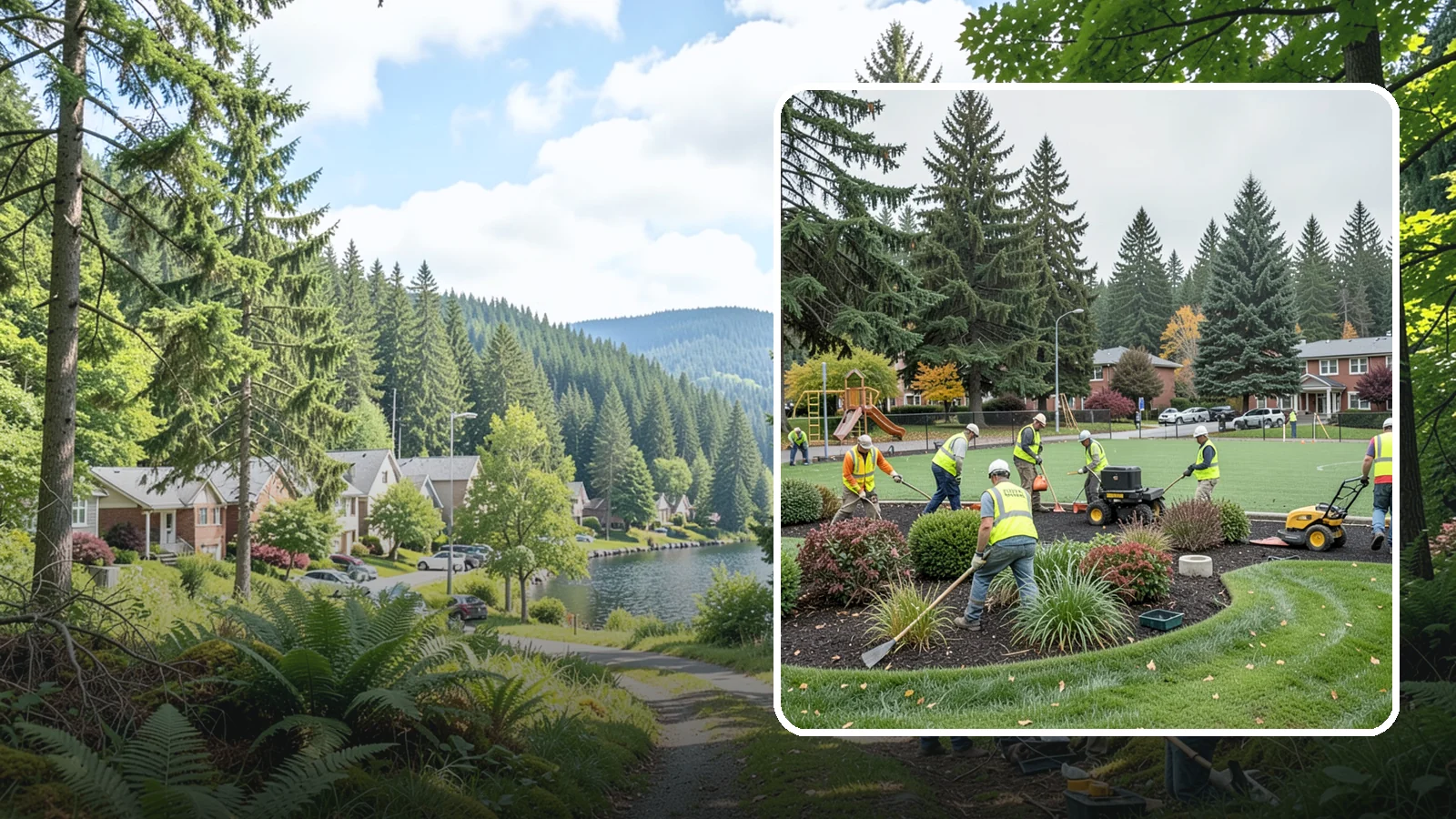Parks Department Grounds Maintenance in Lake Forest Park, King County, WA - Contract grounds maintenance supporting Western Washington parks departments across neighborhood parks and regional greenspaces.
