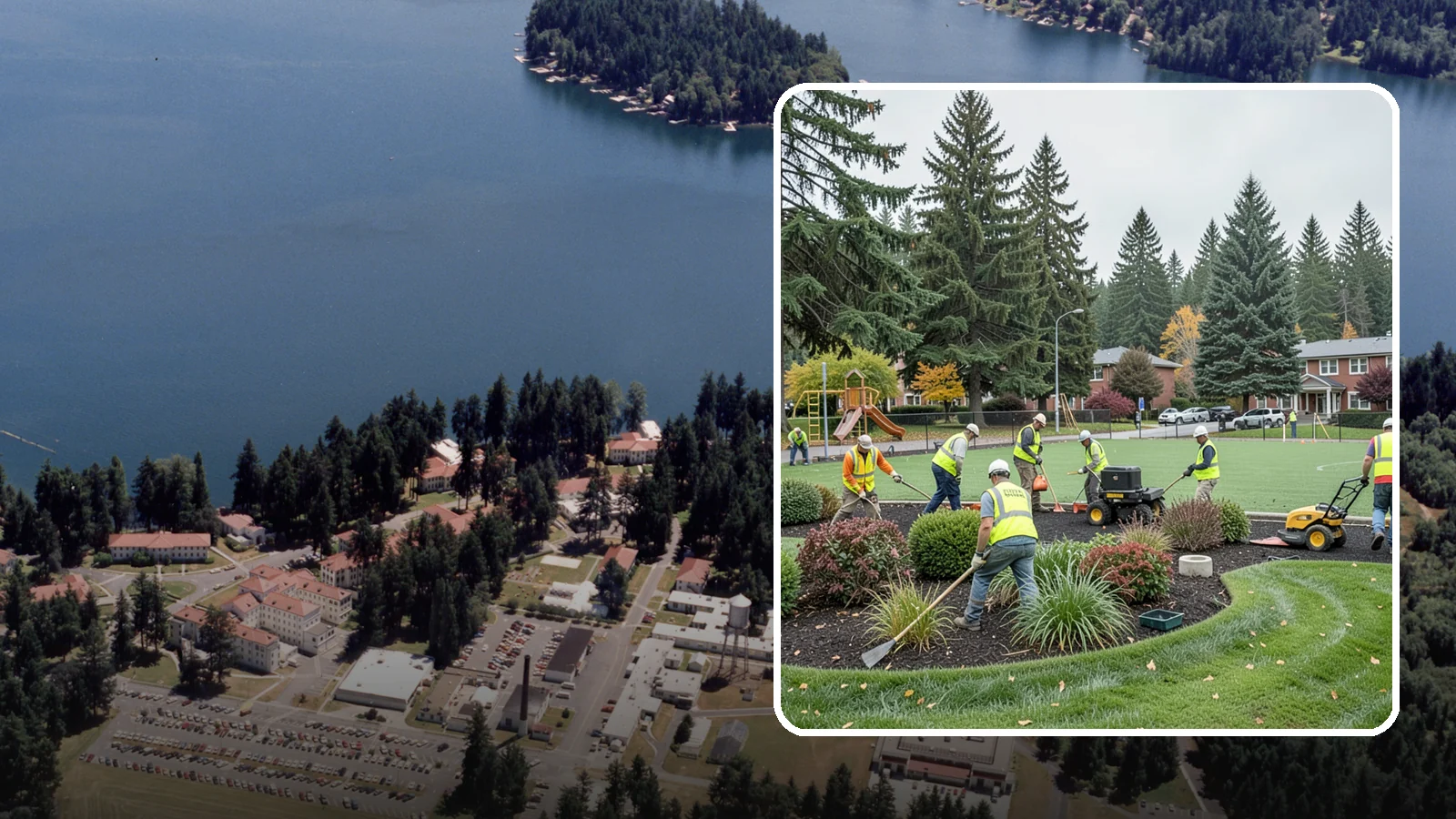Parks Department Grounds Maintenance in Lakewood, Pierce County, WA - Contract grounds maintenance supporting Western Washington parks departments across neighborhood parks and regional greenspaces.