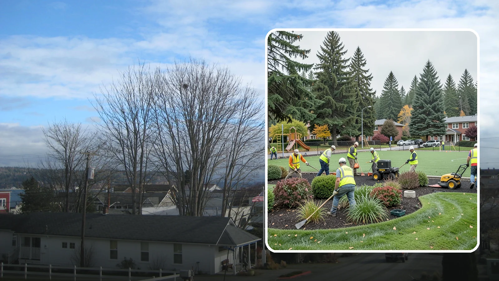 Parks Department Grounds Maintenance in Langley, Island County, WA - Contract grounds maintenance supporting Western Washington parks departments across neighborhood parks and regional greenspaces.