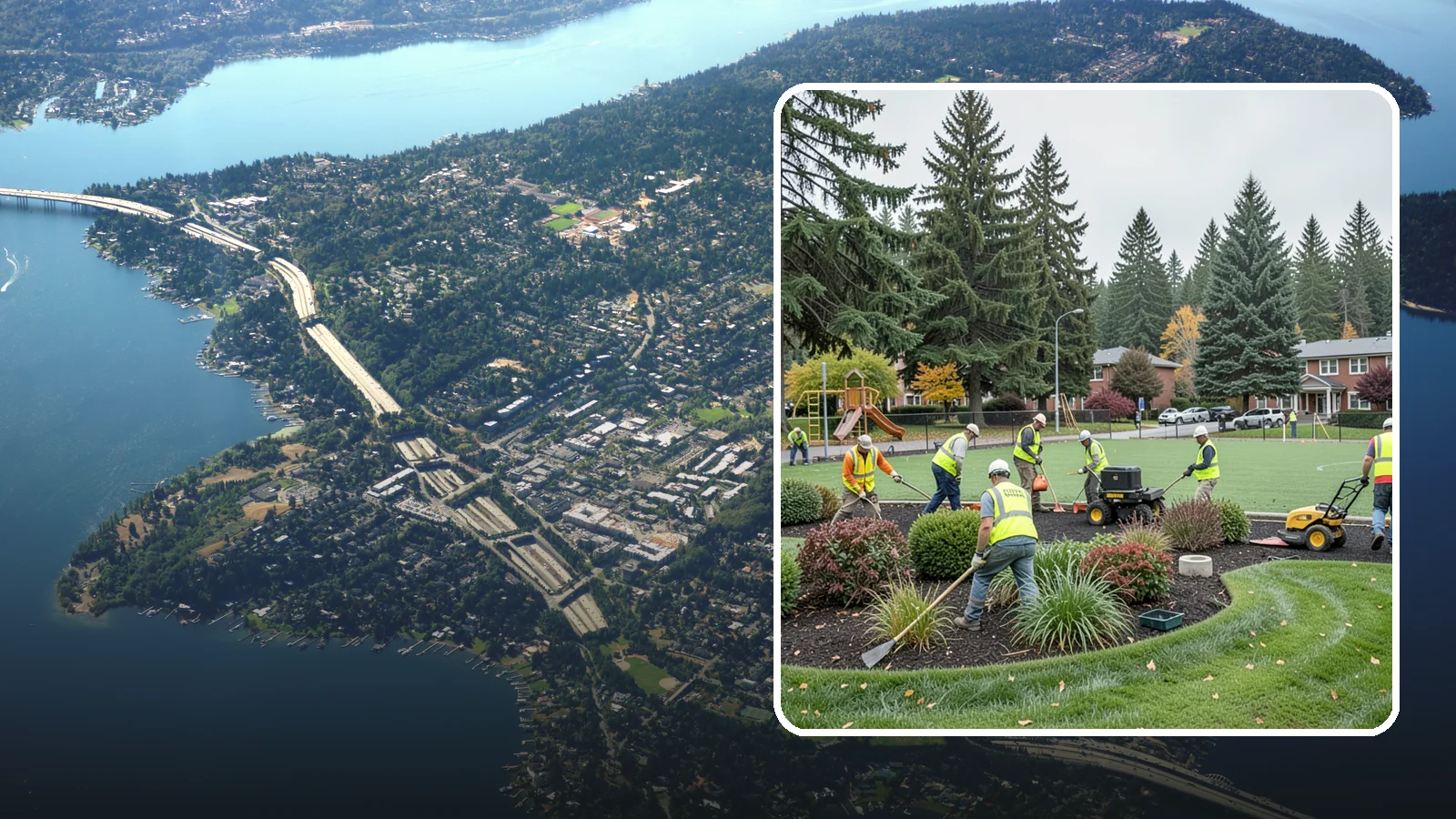Parks Department Grounds Maintenance in Mercer Island, King County, WA - Contract grounds maintenance supporting Western Washington parks departments across neighborhood parks and regional greenspaces.