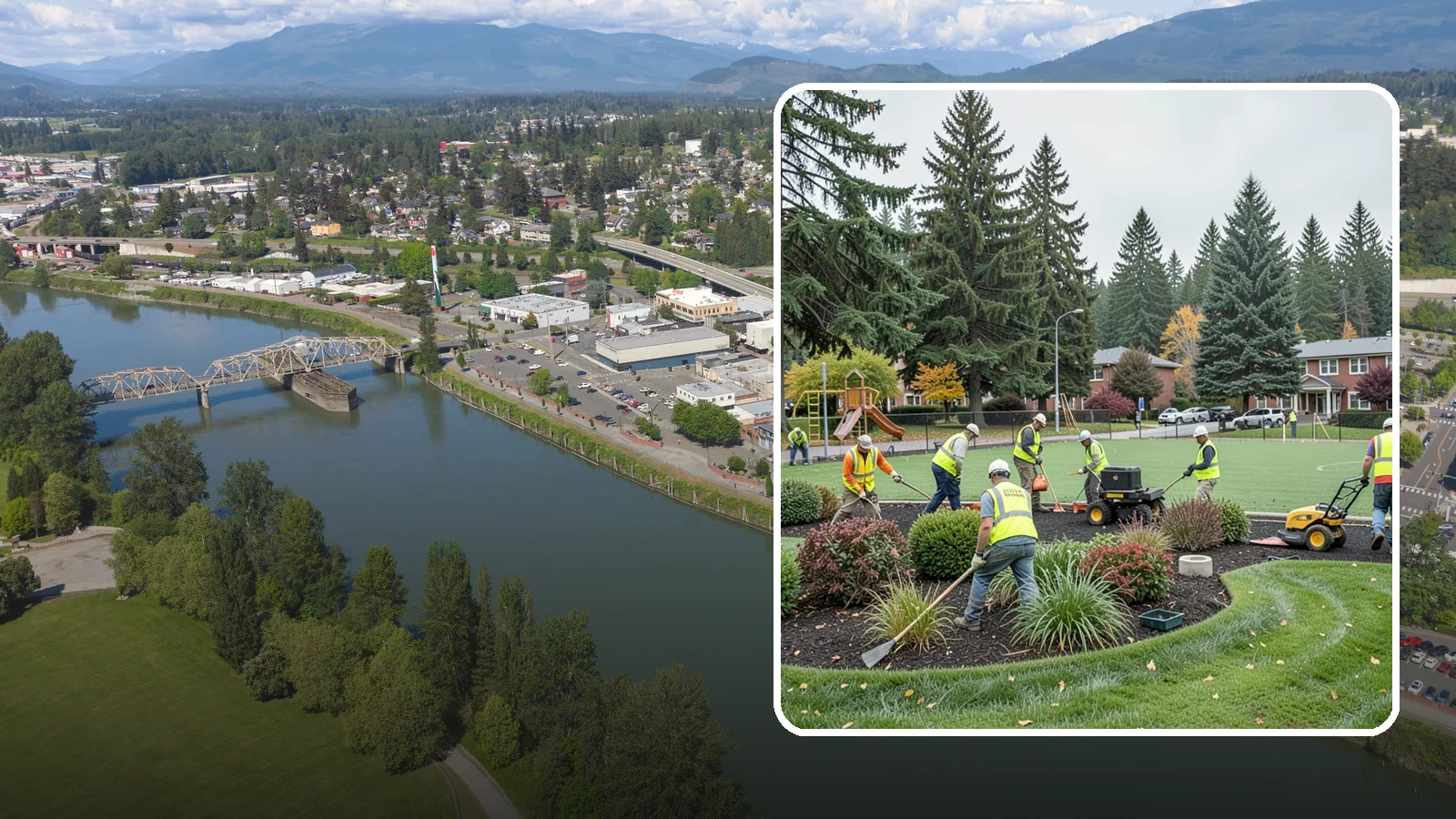 Parks Department Grounds Maintenance in Mount Vernon, Skagit County, WA - Contract grounds maintenance supporting Western Washington parks departments across neighborhood parks and regional greenspaces.