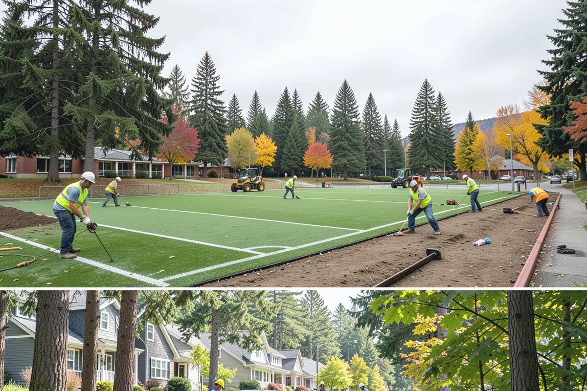 Parks Department Grounds Maintenance in Normandy Park, King County, WA - Peak demand spans Memorial Day through Labor Day when park usage and mowing frequency are highest.