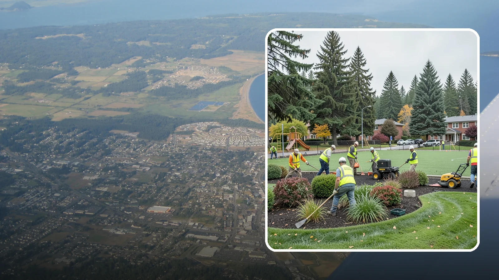Parks Department Grounds Maintenance in Oak Harbor, Island County, WA - Contract grounds maintenance supporting Western Washington parks departments across neighborhood parks and regional greenspaces.