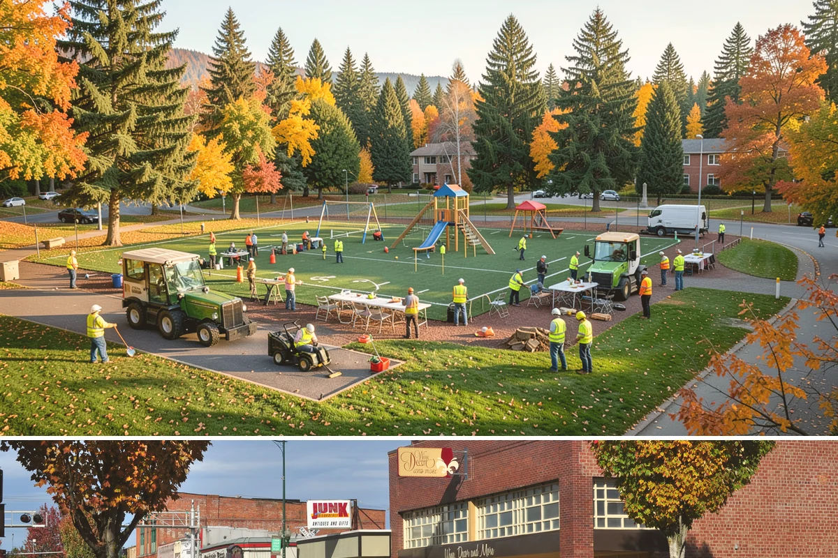 Parks Department Grounds Maintenance in Puyallup, Pierce County, WA - Peak demand spans Memorial Day through Labor Day when park usage and mowing frequency are highest.