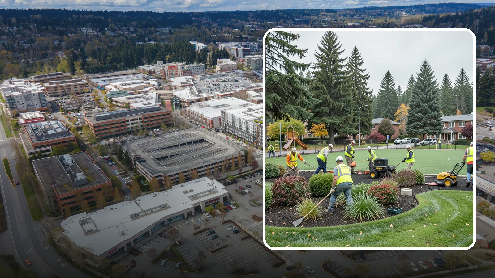 Parks Department Grounds Maintenance in Redmond, King County, WA - Contract grounds maintenance supporting Western Washington parks departments across neighborhood parks and regional greenspaces.