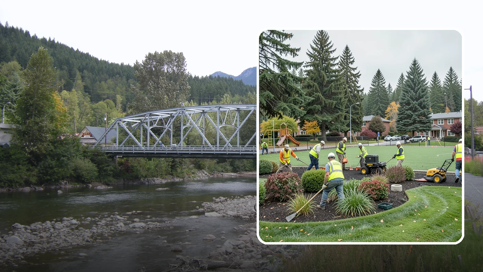 Parks Department Grounds Maintenance in Skykomish, King County, WA - Contract grounds maintenance supporting Western Washington parks departments across neighborhood parks and regional greenspaces.