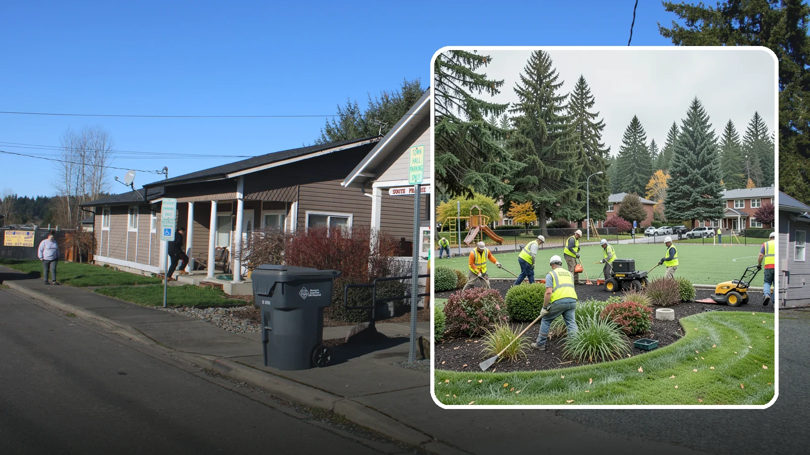 Parks Department Grounds Maintenance in South Prairie, Pierce County, WA - Contract grounds maintenance supporting Western Washington parks departments across neighborhood parks and regional greenspaces.