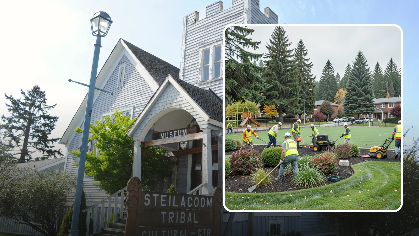 Parks Department Grounds Maintenance in Steilacoom, Pierce County, WA - Contract grounds maintenance supporting Western Washington parks departments across neighborhood parks and regional greenspaces.