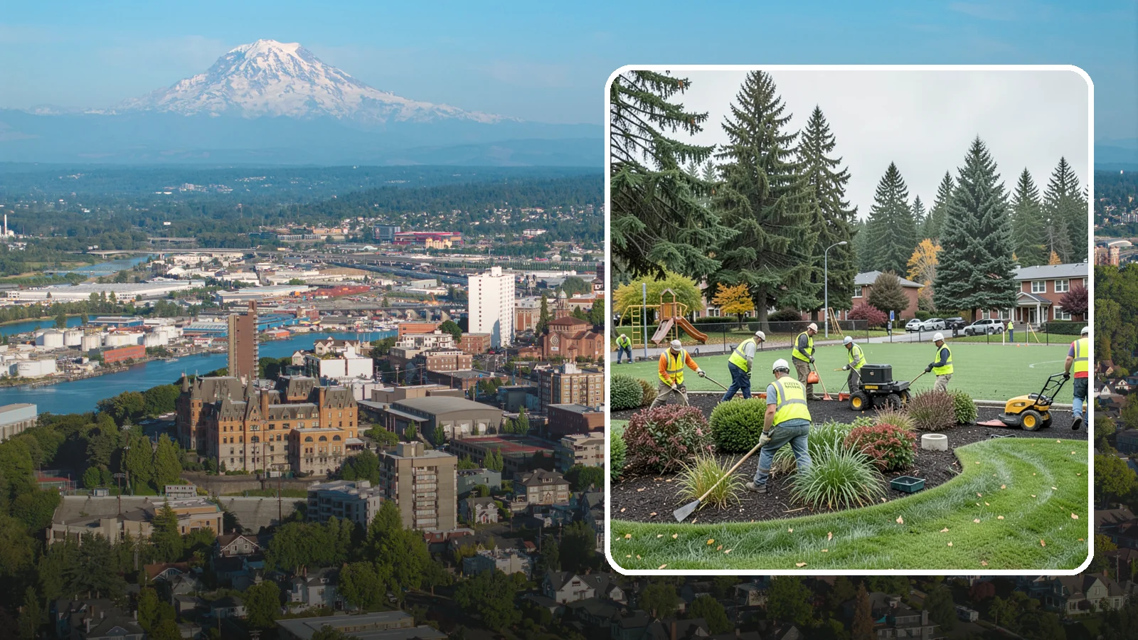 Parks Department Grounds Maintenance in Tacoma, Pierce County, WA - Contract grounds maintenance supporting Western Washington parks departments across neighborhood parks and regional greenspaces.