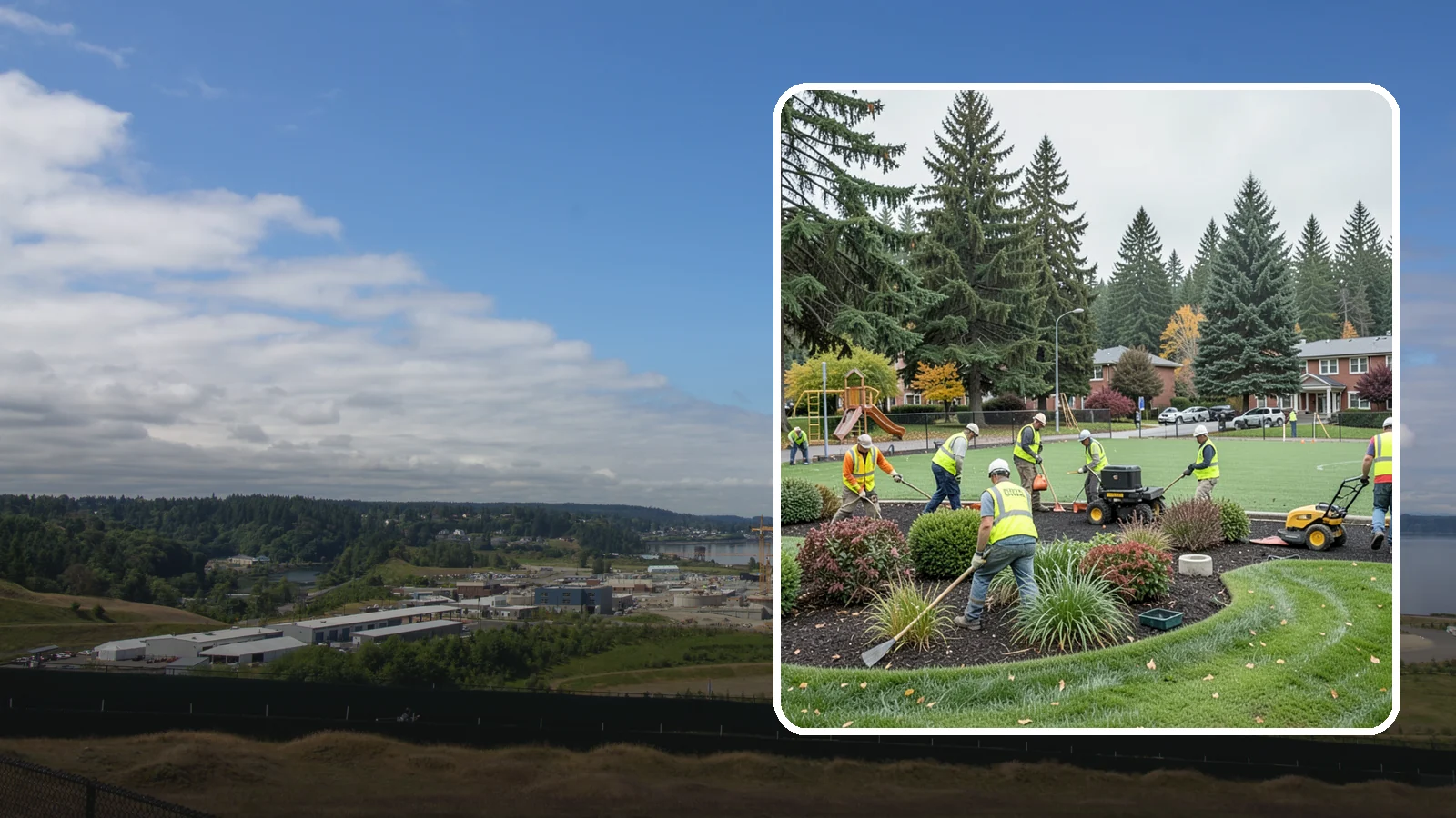Parks Department Grounds Maintenance in University Place, Pierce County, WA - Contract grounds maintenance supporting Western Washington parks departments across neighborhood parks and regional greenspaces.