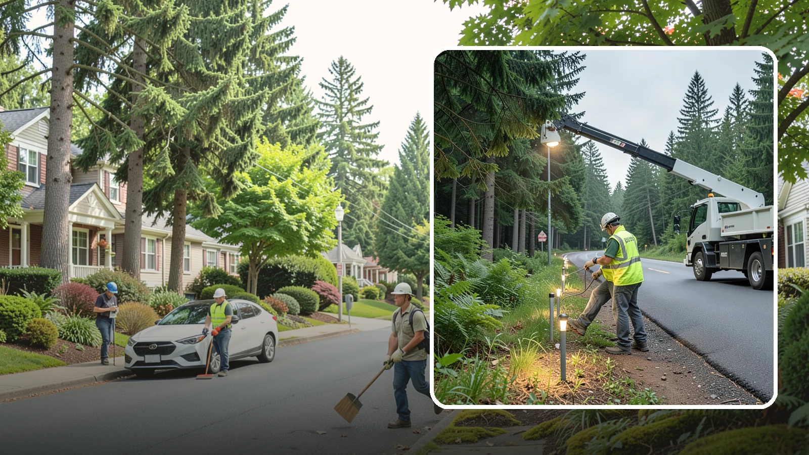 Path Lighting in Beaux Arts Village, King County, WA - Installation and maintenance of walkway and trail lighting to keep public paths safe after dark.