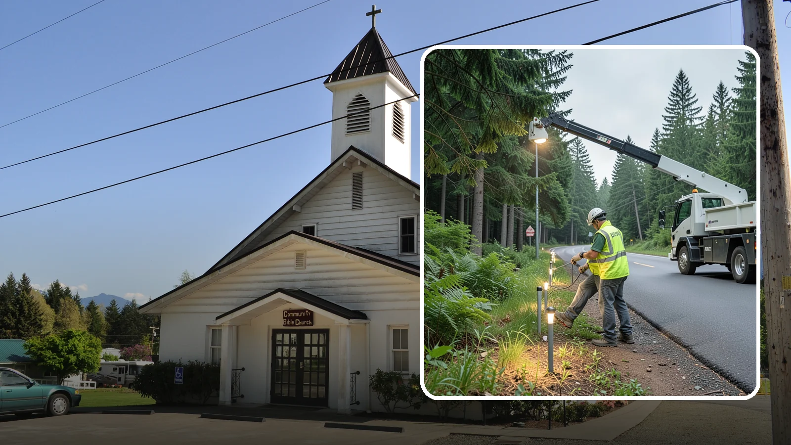 Path Lighting in Concrete, Skagit County, WA - Installation and maintenance of walkway and trail lighting to keep public paths safe after dark.