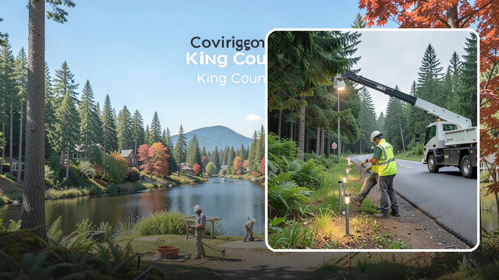 Path Lighting in Covington, King County, WA - Installation and maintenance of walkway and trail lighting to keep public paths safe after dark.