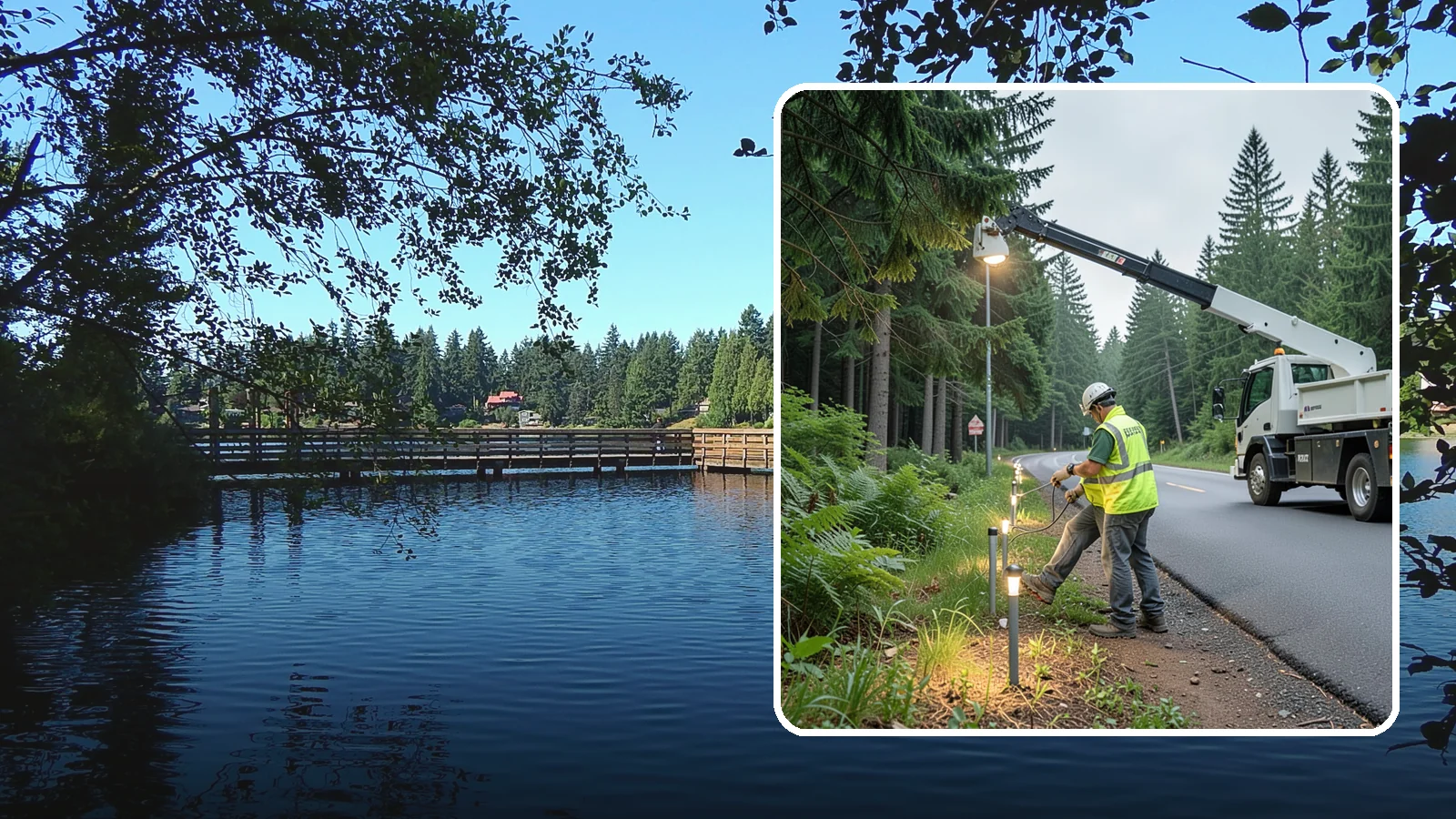 Path Lighting in Federal Way, King County, WA - Installation and maintenance of walkway and trail lighting to keep public paths safe after dark.