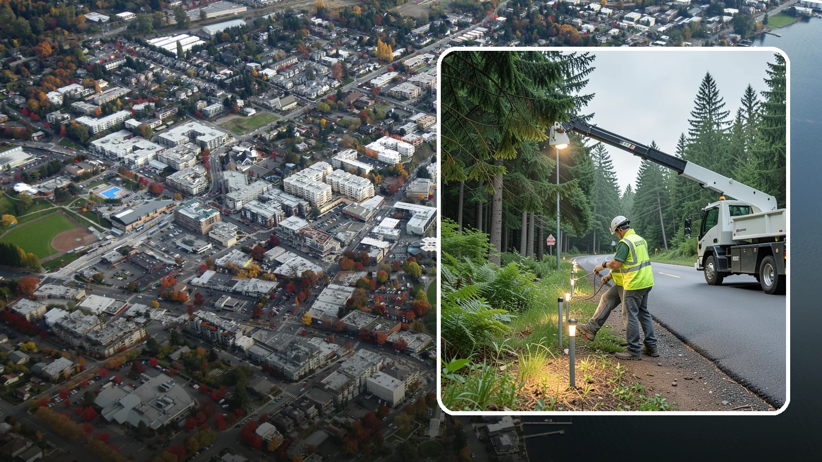 Path Lighting in Kirkland, King County, WA - Installation and maintenance of walkway and trail lighting to keep public paths safe after dark.