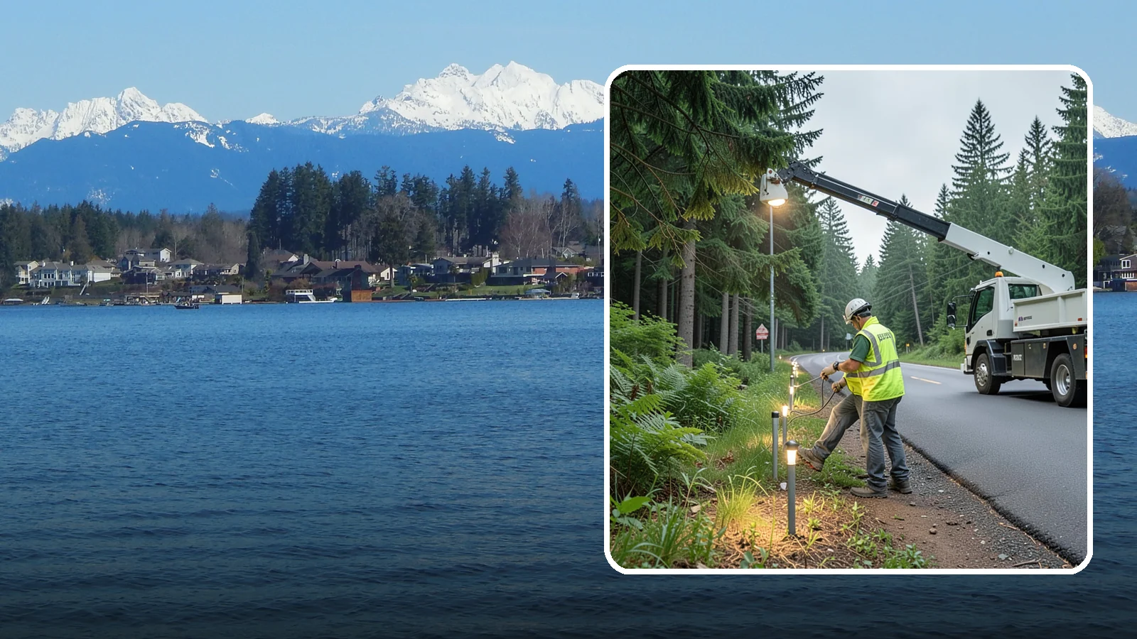 Path Lighting in Lake Stevens, Snohomish County, WA - Installation and maintenance of walkway and trail lighting to keep public paths safe after dark.