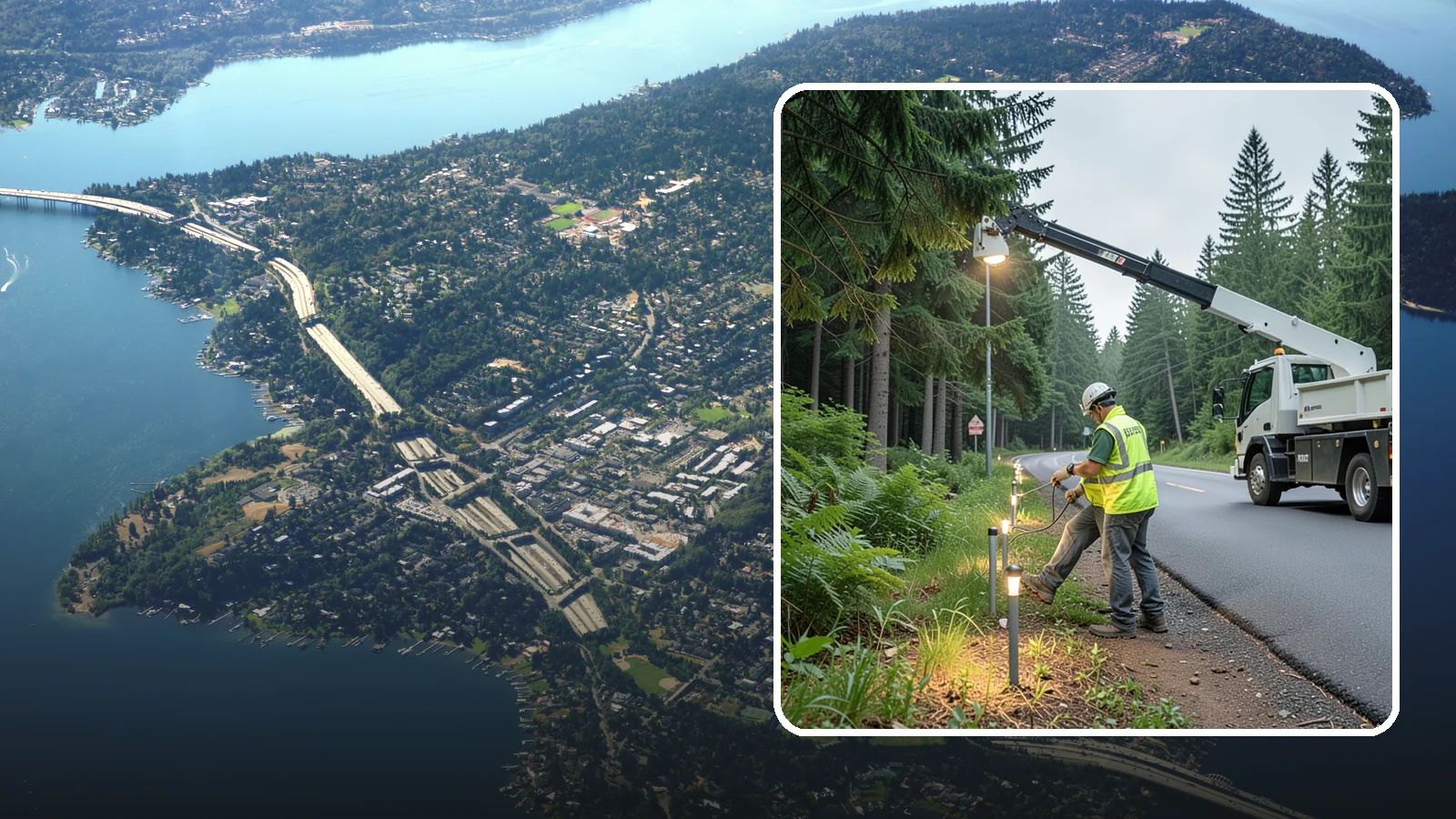 Path Lighting in Mercer Island, King County, WA - Installation and maintenance of walkway and trail lighting to keep public paths safe after dark.