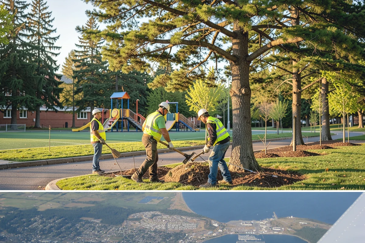 Path Lighting in Oak Harbor, Island County, WA - New installs favor dry summer conditions, while maintenance and repairs continue through the darker fall and winter.