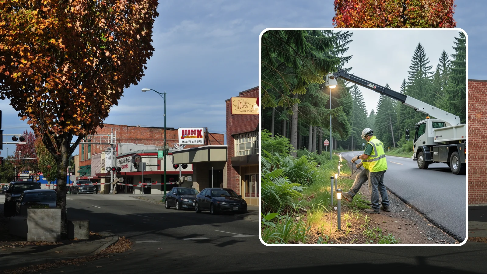Path Lighting in Puyallup, Pierce County, WA - Installation and maintenance of walkway and trail lighting to keep public paths safe after dark.