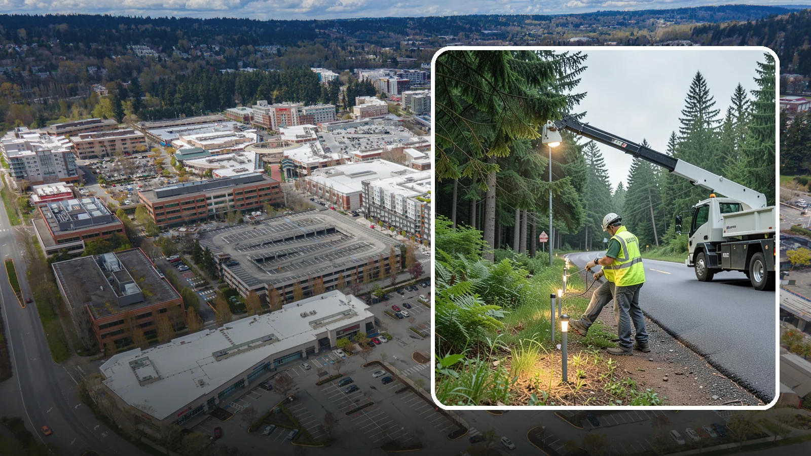 Path Lighting in Redmond, King County, WA - Installation and maintenance of walkway and trail lighting to keep public paths safe after dark.