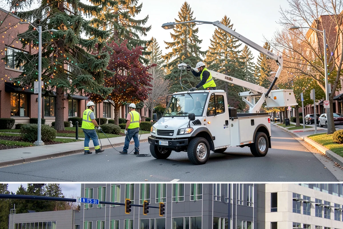 Path Lighting in Shoreline, King County, WA - New installs favor dry summer conditions, while maintenance and repairs continue through the darker fall and winter.