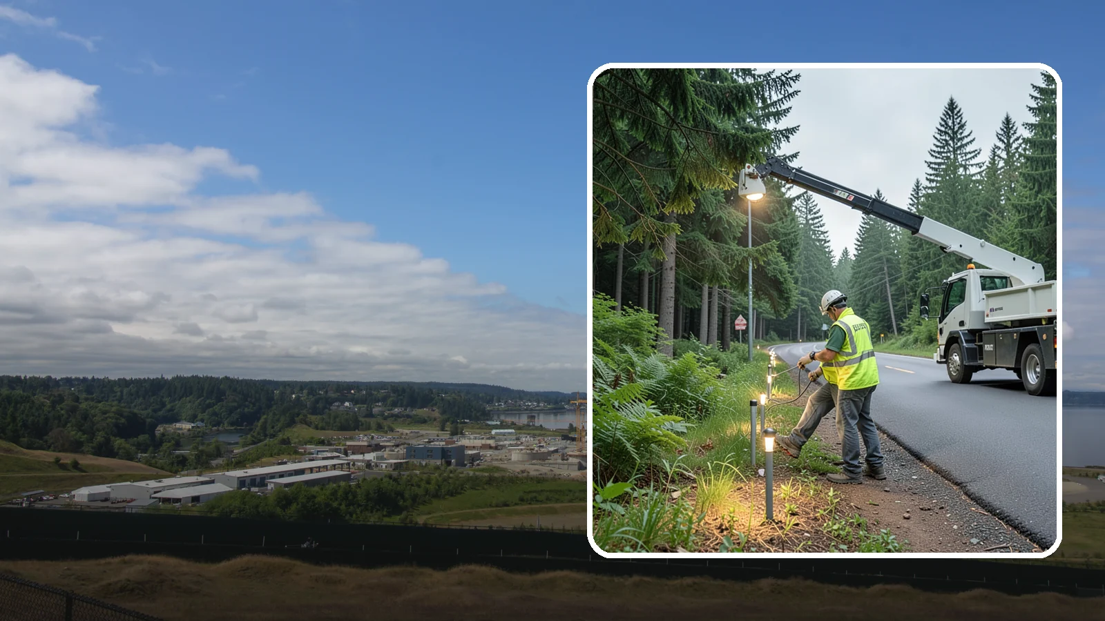 Path Lighting in University Place, Pierce County, WA - Installation and maintenance of walkway and trail lighting to keep public paths safe after dark.