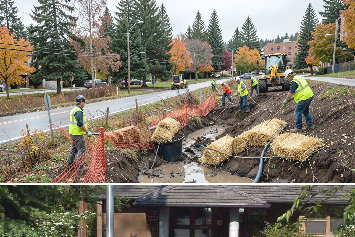 Path Lighting in Yarrow Point, King County, WA - New installs favor dry summer conditions, while maintenance and repairs continue through the darker fall and winter.