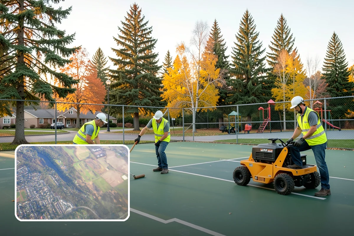 Pavement Legend Marking in Algona, King County, WA - Reinforces lane use and regulations at the pavement level