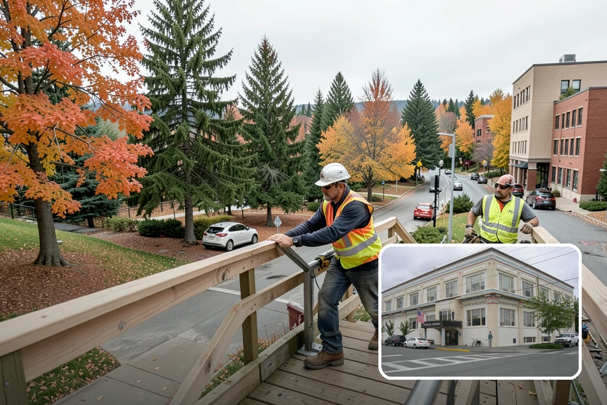 Pavement Legend Marking in Anacortes, Skagit County, WA - Reinforces lane use and regulations at the pavement level