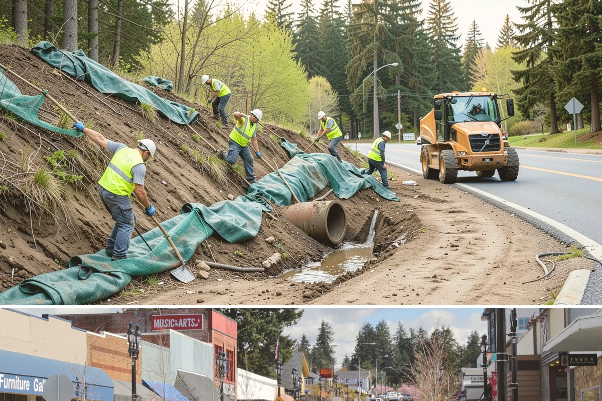 Pavement Legend Marking in Bothell, King County, WA - Legend application follows the same warm, dry seasonal window as other markings, concentrated from late spring into early fall.