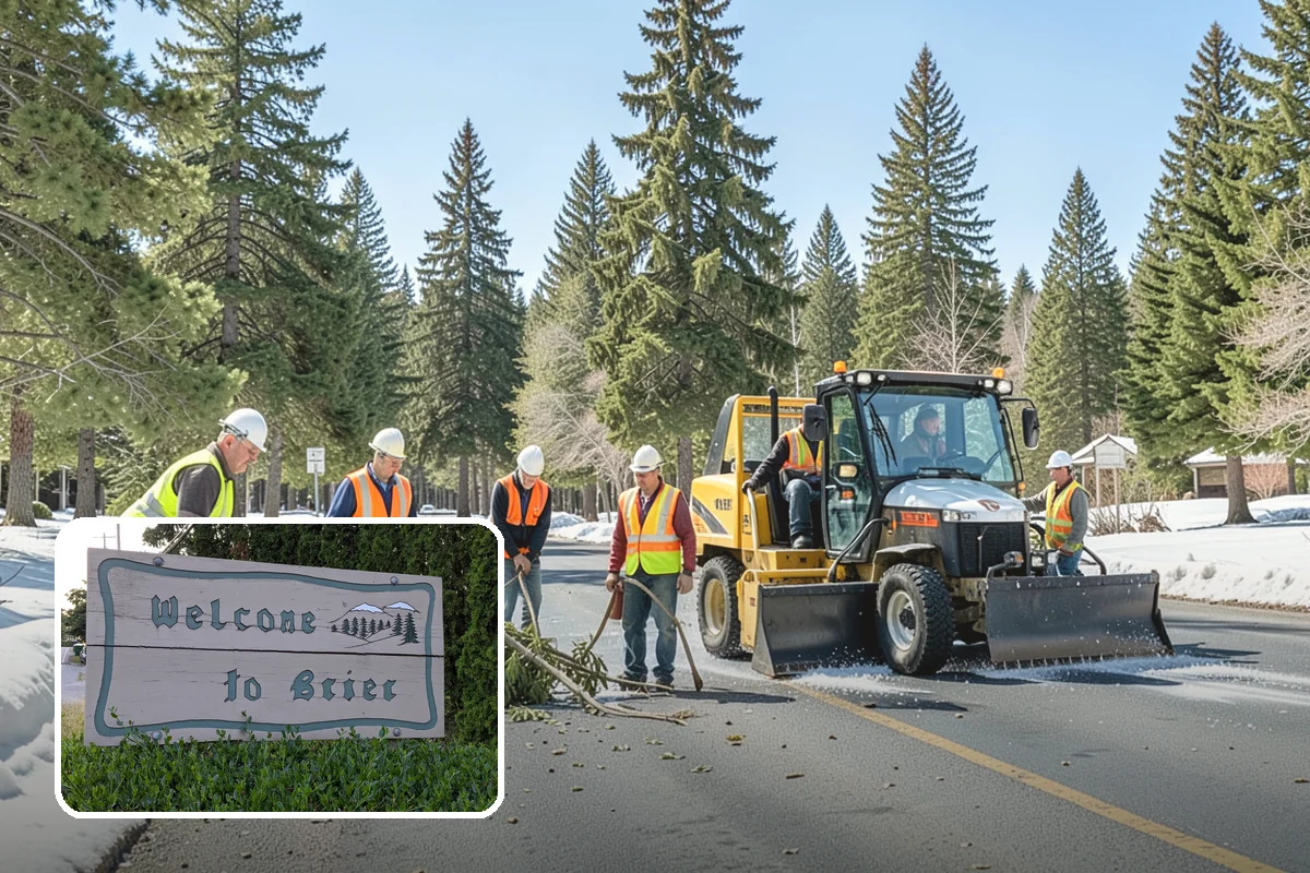 Pavement Legend Marking in Brier, Snohomish County, WA - Reinforces lane use and regulations at the pavement level